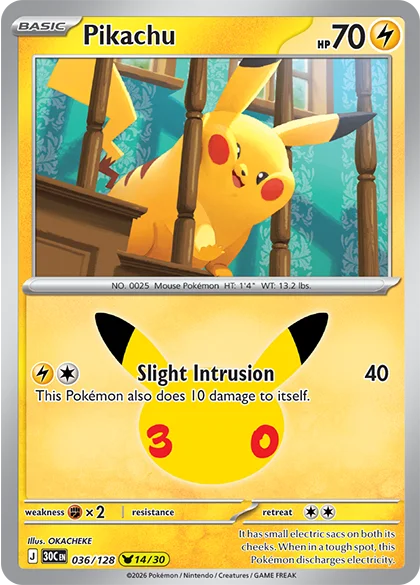 30th Celebration: Pikachu 36/158
