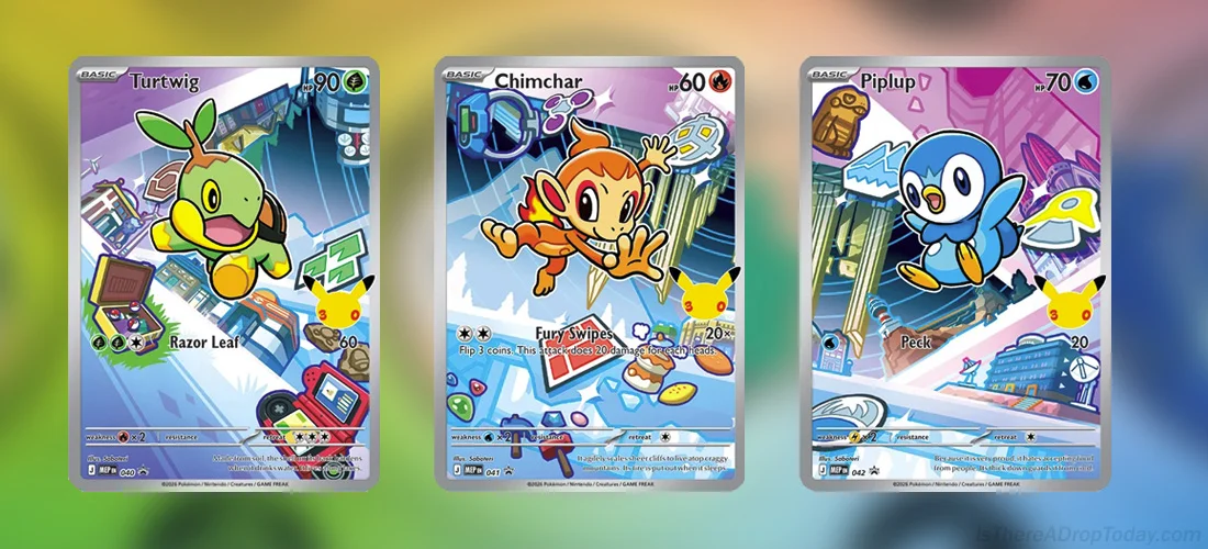 Series 1 First Partner Sinnoh - Turtwig, Chimchar and Piplup (left to right)